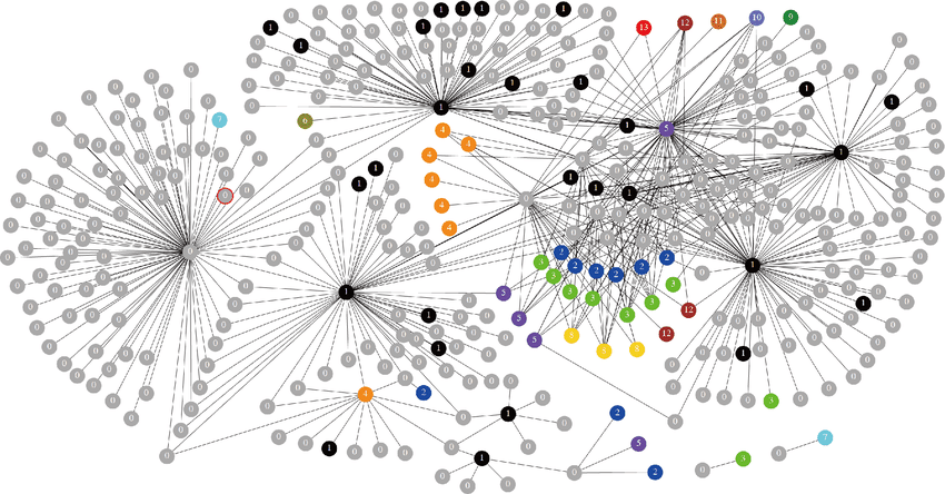 Figure from the analysis of coexpression-network evolution driven by new-gene integration